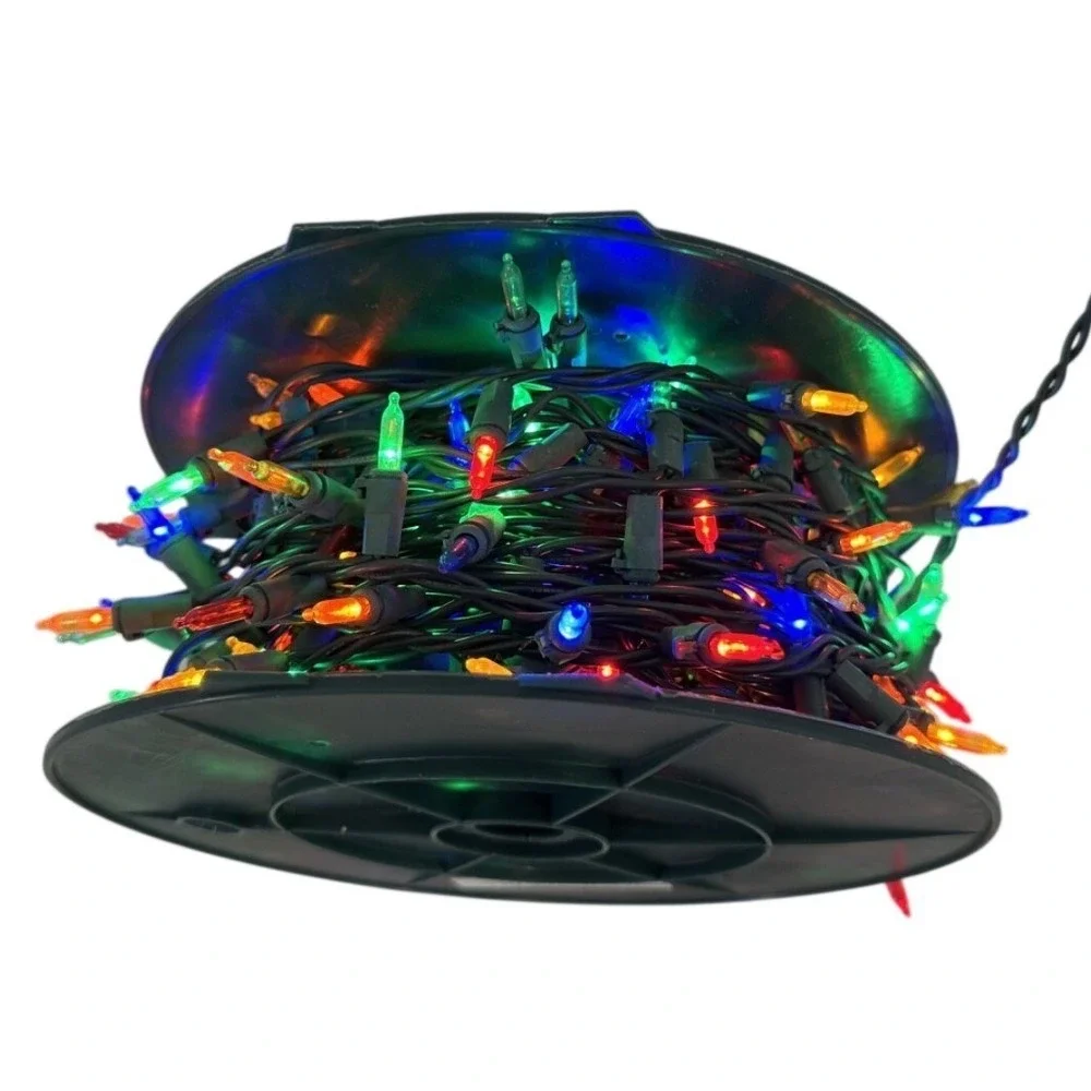 300 Count Multi-Color LED Christmas String Lights Green Wire TY300SM-M Reel